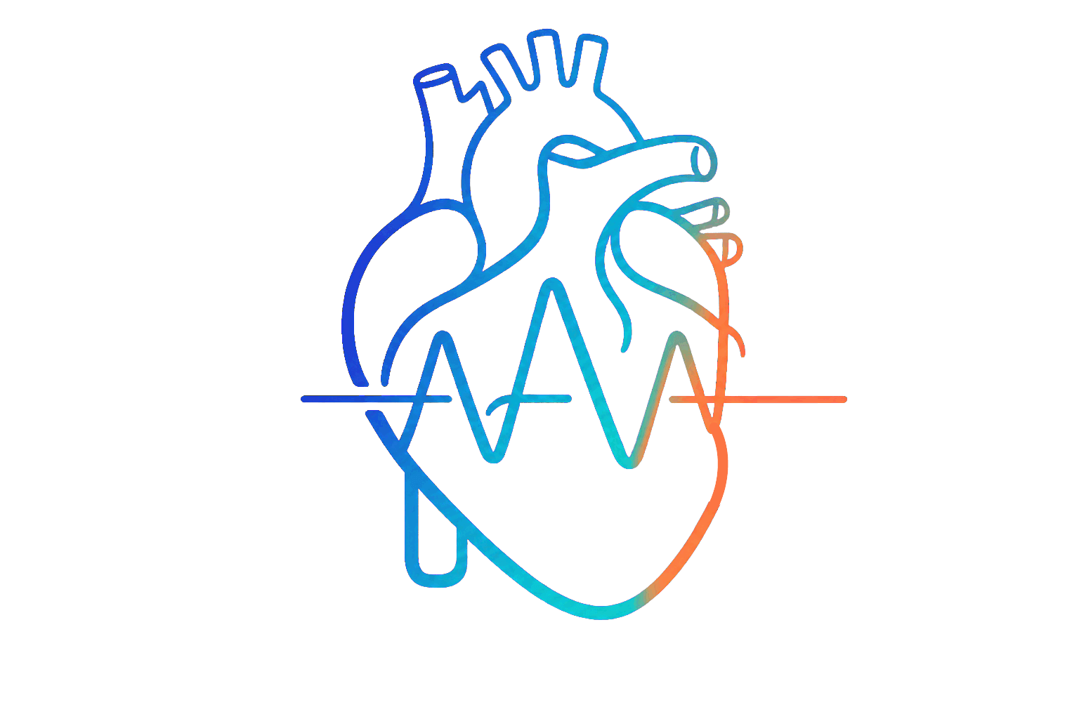 AAA Cardiology Services original anatomical heart and three-A ECG mark